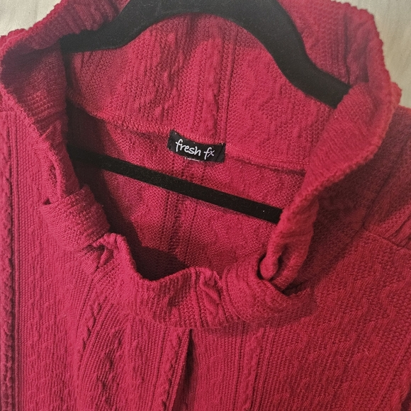 Fresh FX Vintage Y2K Cranberry Cowl Neck Pocketed Sweater Dress - Picture 5 of 7